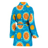 Grapefruit Pattern Print Design GF03 Women Bathrobe