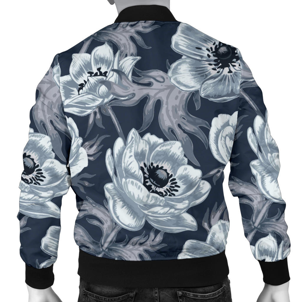 Anemone Pattern Print Design AM09 Men Bomber Jacket