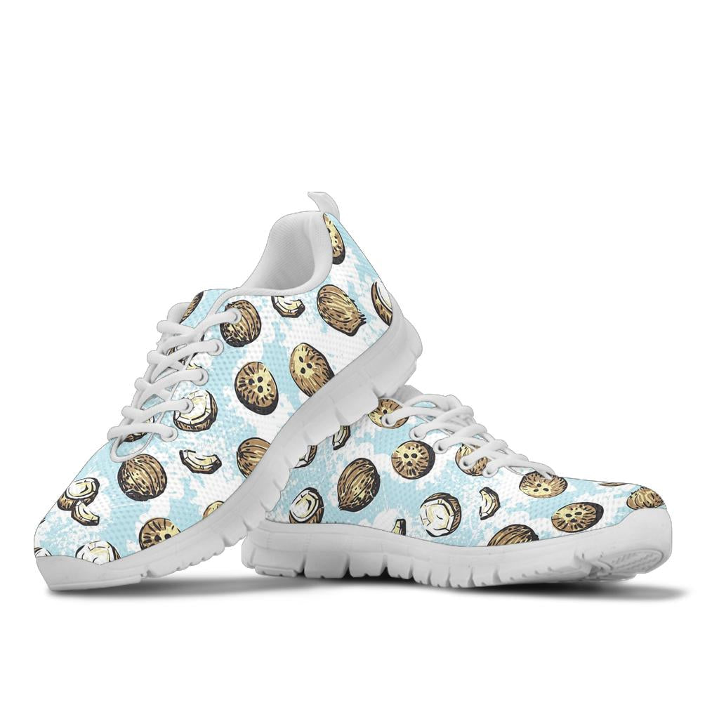 Coconut Pattern Print Design CN01 Sneakers White Bottom Shoes