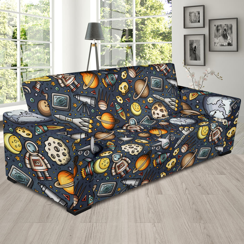 Space Pattern Print Sofa Slipcover