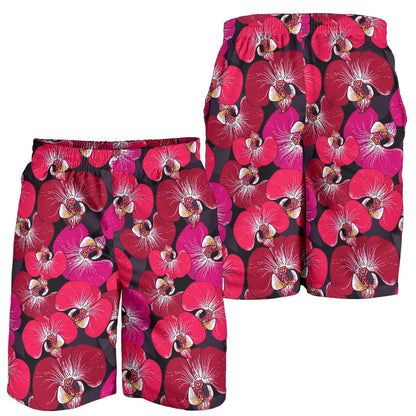 Orchid Red Pattern Print Design OR05 Mens Shorts