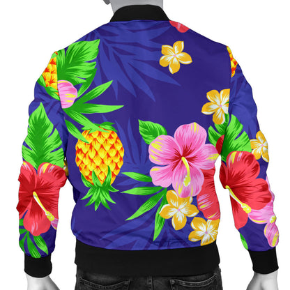 Hawaiian Themed Pattern Print Design H05 Men Bomber Jacket
