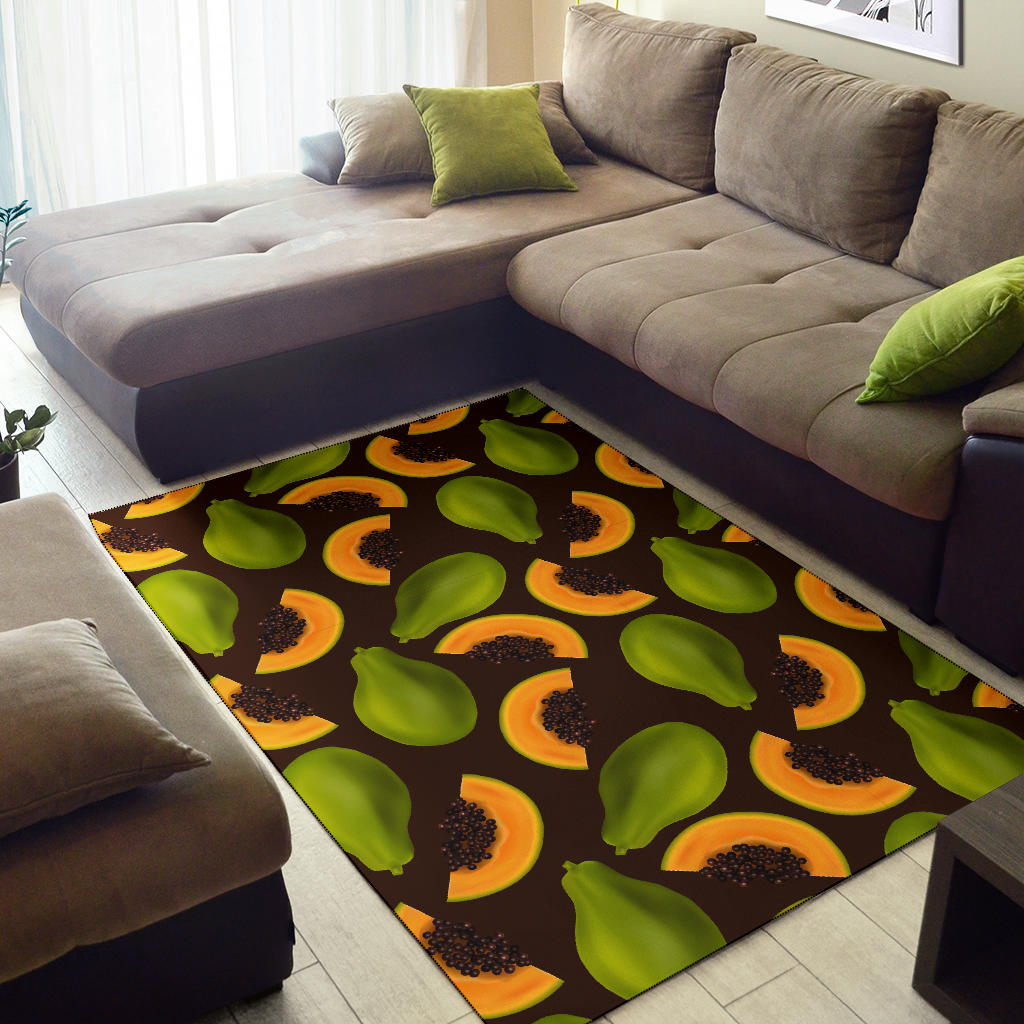 Papaya Pattern Print Design PP04 Area Rugs