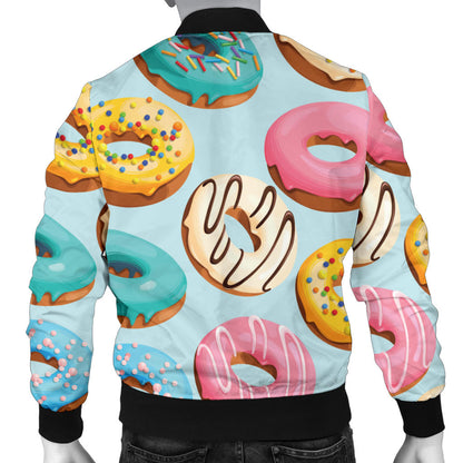 Donut Pattern Print Design DN05 Men Bomber Jacket