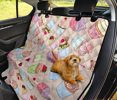 Cupcake Pattern Print Design CP06 Rear Dog  Seat Cover