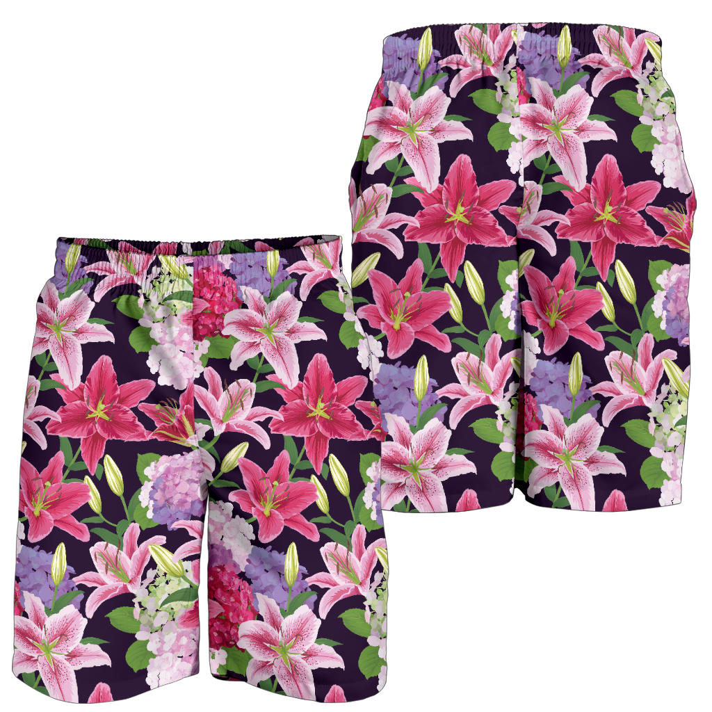 Lily Pattern Print Design LY017 Mens Shorts