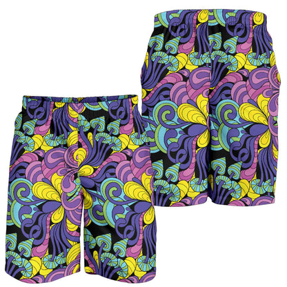 Psychedelic Pattern Print Design A04 Mens Shorts