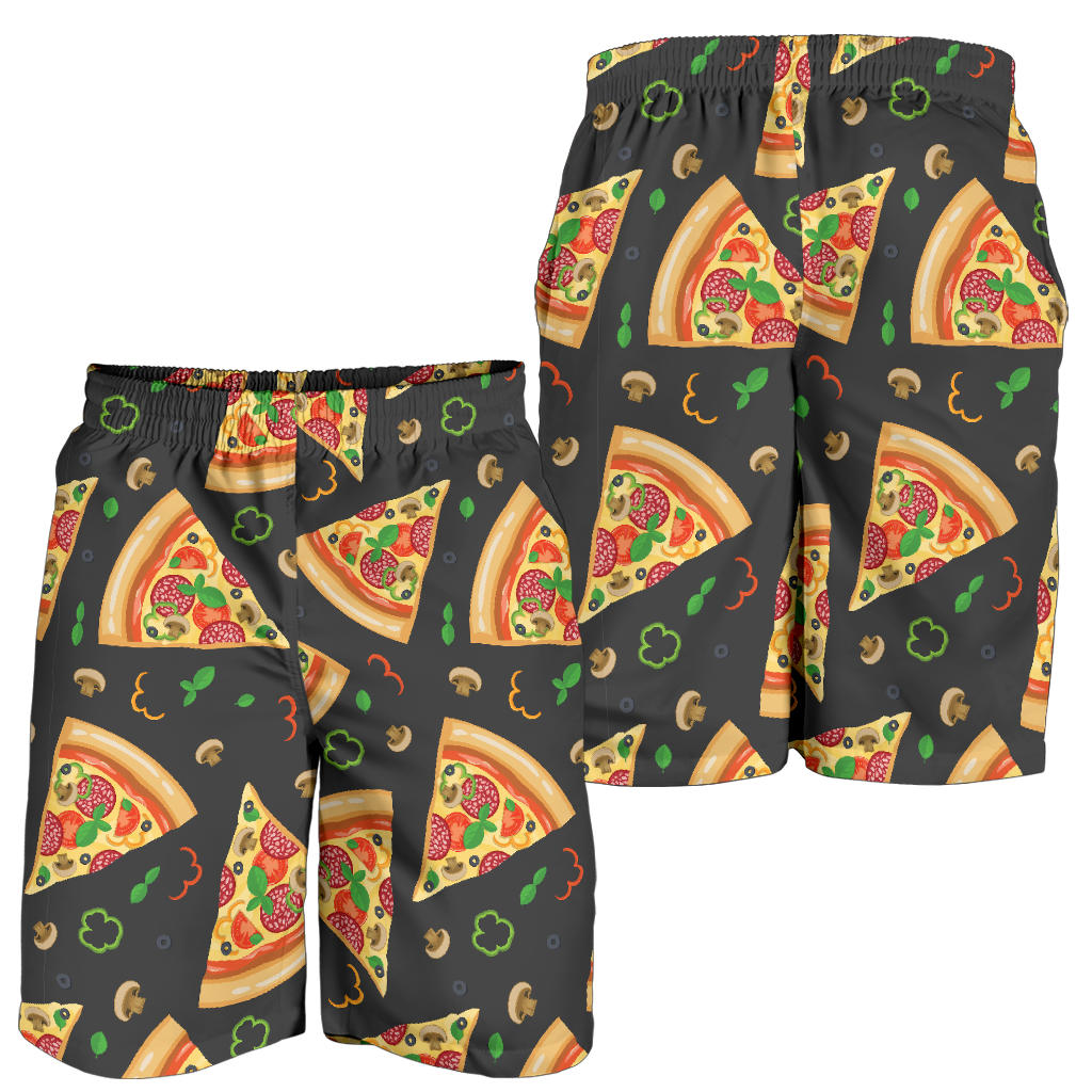 Pizza Pattern Print Design A02 Mens Shorts