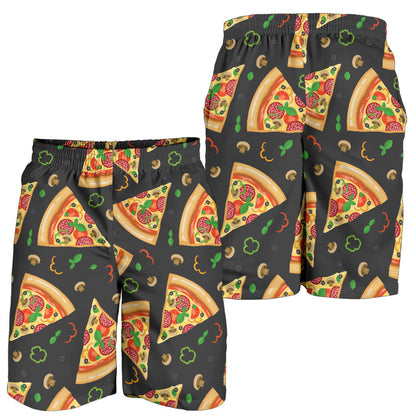 Pizza Pattern Print Design A02 Mens Shorts