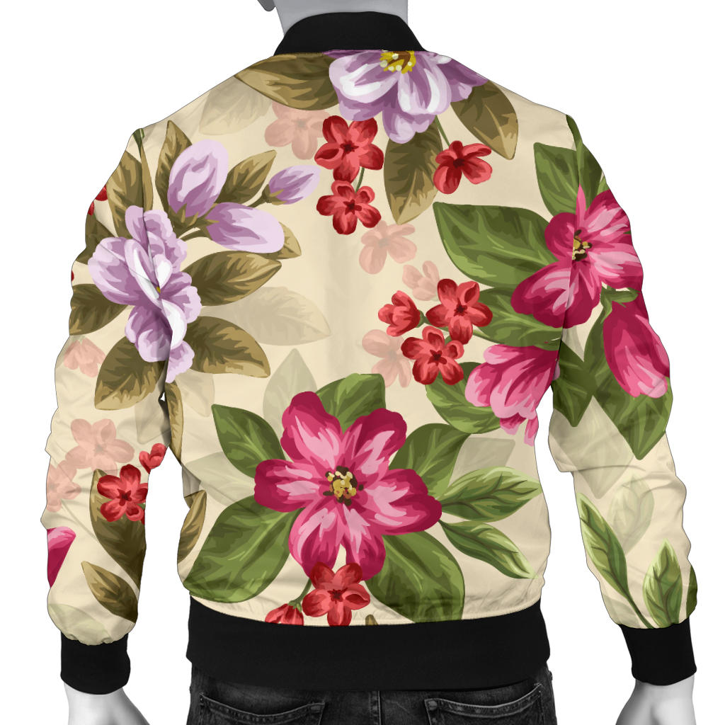 Summer Floral Pattern Print Design SF08 Men Bomber Jacket