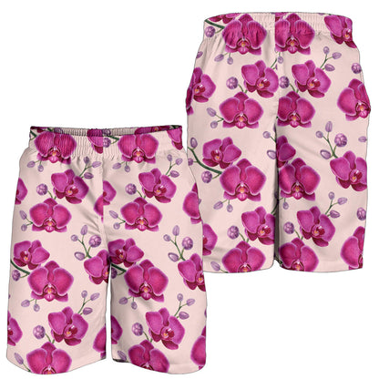 Orchid Purple Pattern Print Design OR04 Mens Shorts