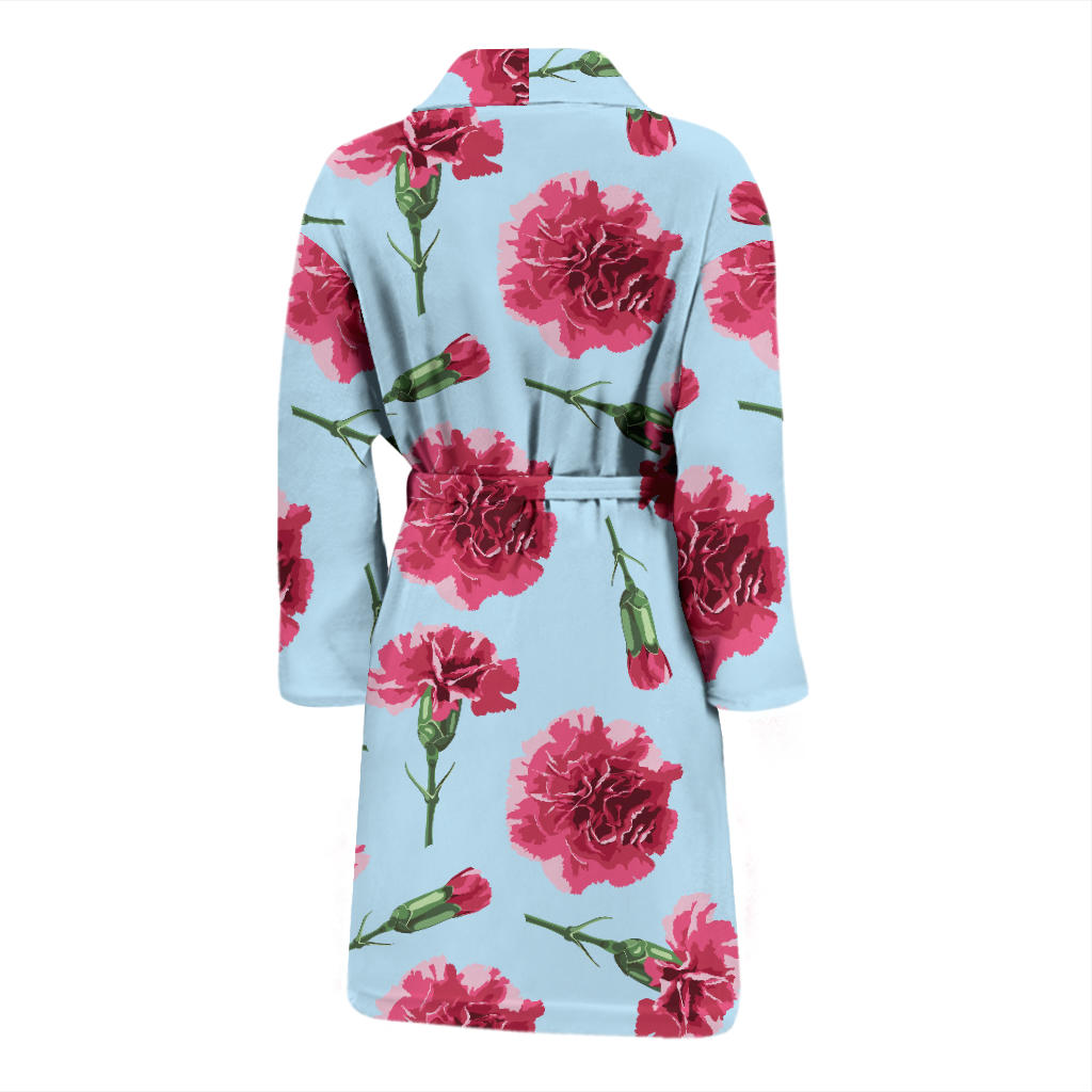 Carnations Pattern Print Design CN01 Men Bathrobe