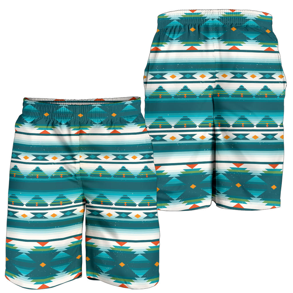 Blue Tribal Aztec Mens Shorts