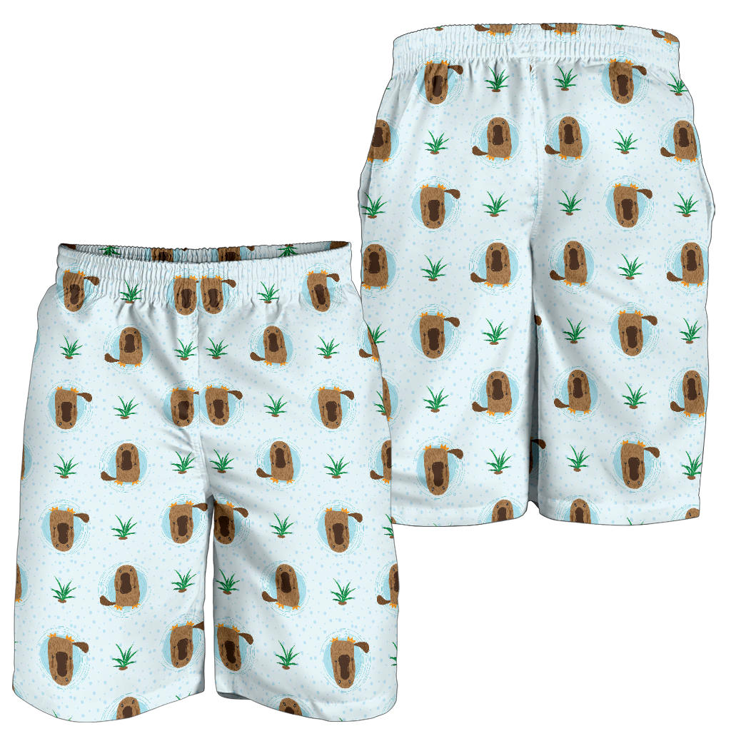 Platypus Pattern Print Design A04 Mens Shorts
