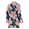 Plumeria Pattern Print Design PM018 Women Bathrobe