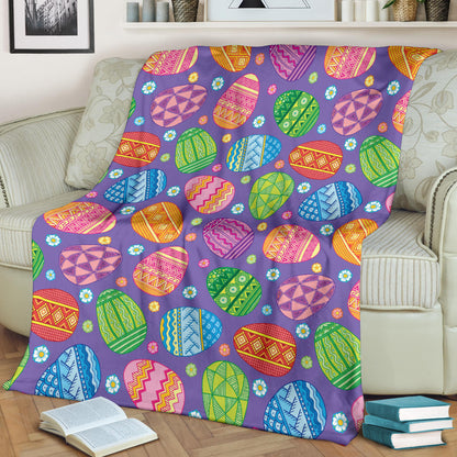 Easter Eggs Pattern Print Design RB010 Fleece Blanket