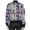 Bird Of Paradise Pattern Print Design 03 Women's Bomber Jacket