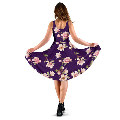 Magnolia Pattern Print Design MAG02 Midi Dress