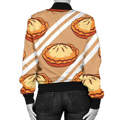 Pie Pattern Print Design A02 Women's Bomber Jacket