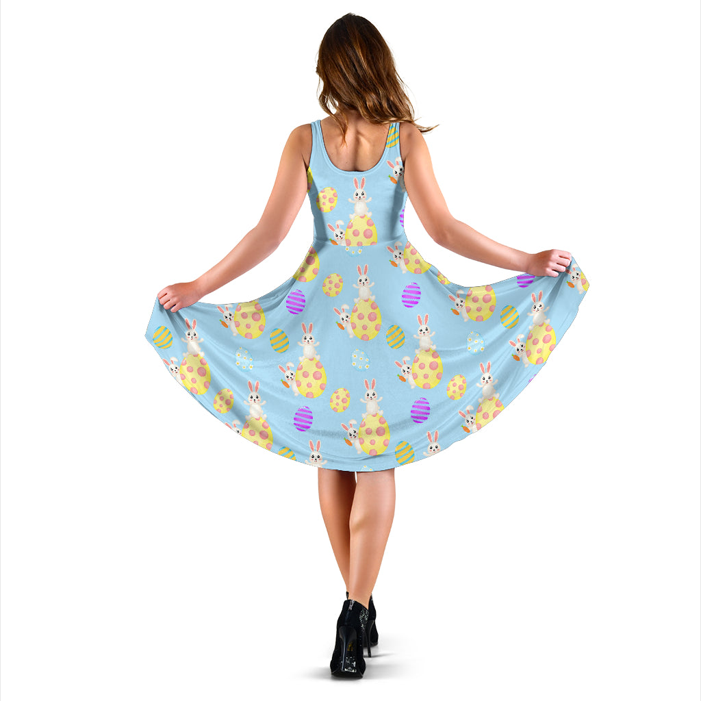 Easter Eggs Pattern Print Design RB015 Midi Dress