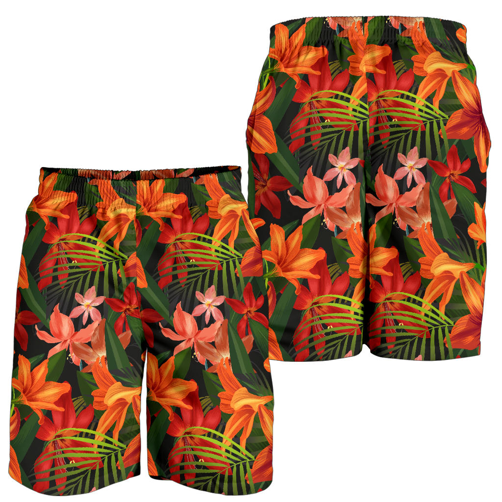 Amaryllis Pattern Print Design AL05 Mens Shorts