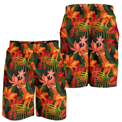 Amaryllis Pattern Print Design AL05 Mens Shorts
