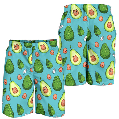 Avocado Pattern Print Design AC05 Mens Shorts