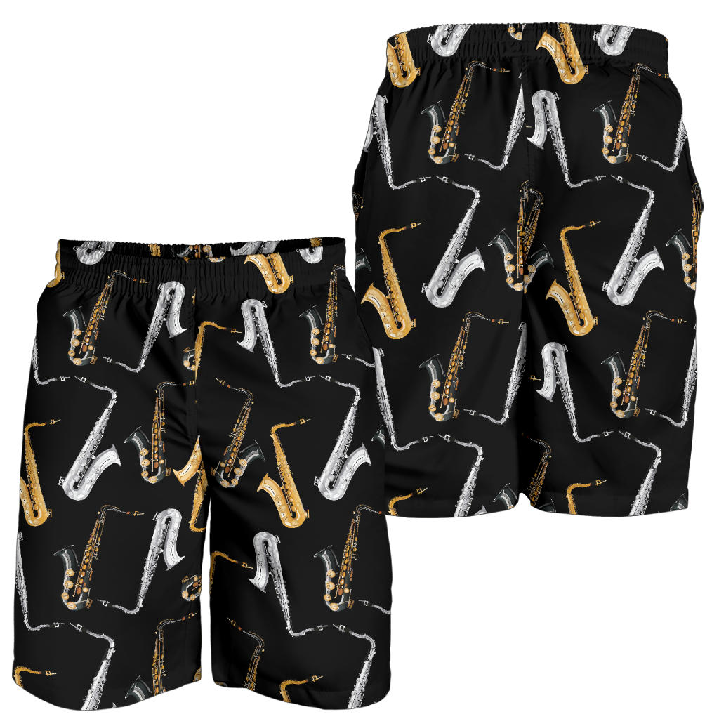 Saxophone Pattern Print Design 01 Mens Shorts