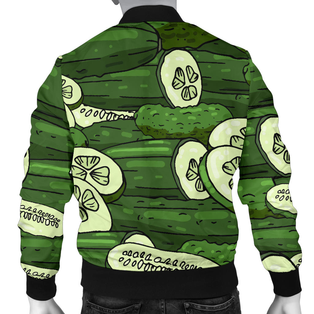 Cucumber Pattern Print Design CC01 Men Bomber Jacket