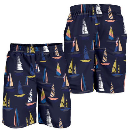 Sailing Ships Pattern Print Design A03 Mens Shorts