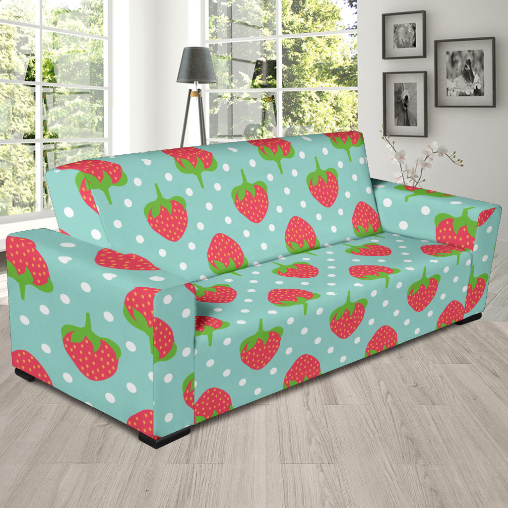 Strawberry Pattern Print Design SB06 Sofa Slipcover