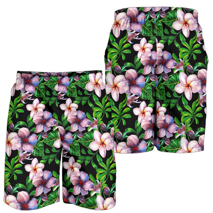Plumeria Pattern Print Design PM01 Mens Shorts