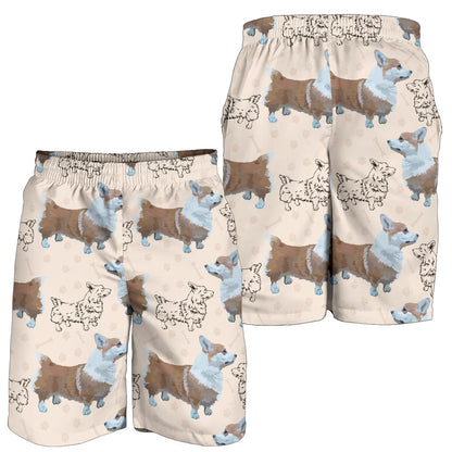 Pembroke Welsh Corgis Pattern Print Design A03 Mens Shorts