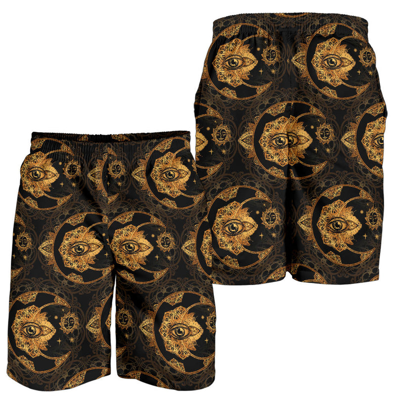 Sun Moon mandala Third eye Mens Shorts