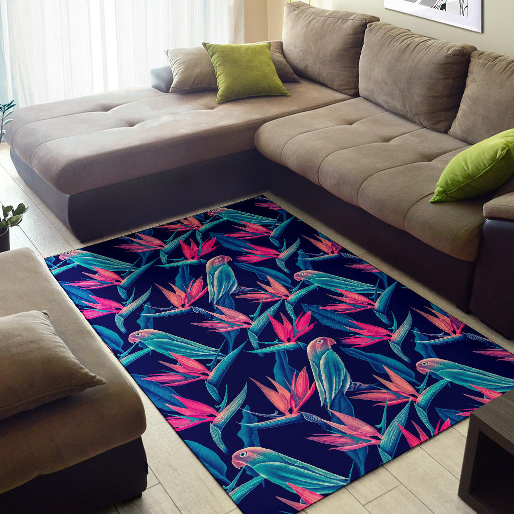 Tropical Flower Pattern Print Design TF024 Area Rugs