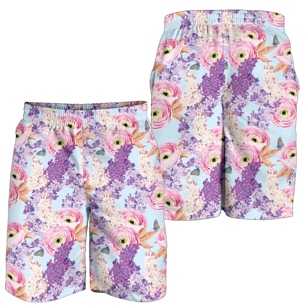 Lilac Pattern Print Design LI03 Mens Shorts