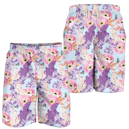 Lilac Pattern Print Design LI03 Mens Shorts