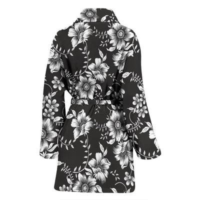 Gerberas Pattern Print Design GB02 Women Bathrobe