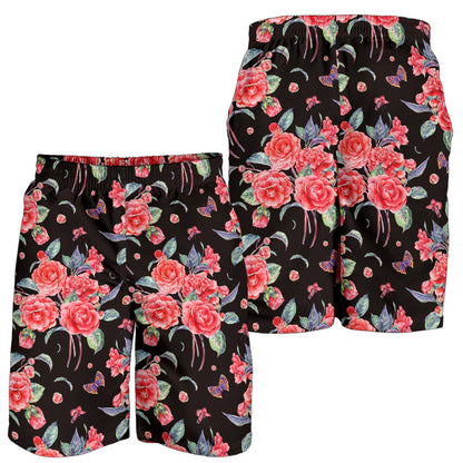 Camellia Pattern Print Design CM03 Mens Shorts