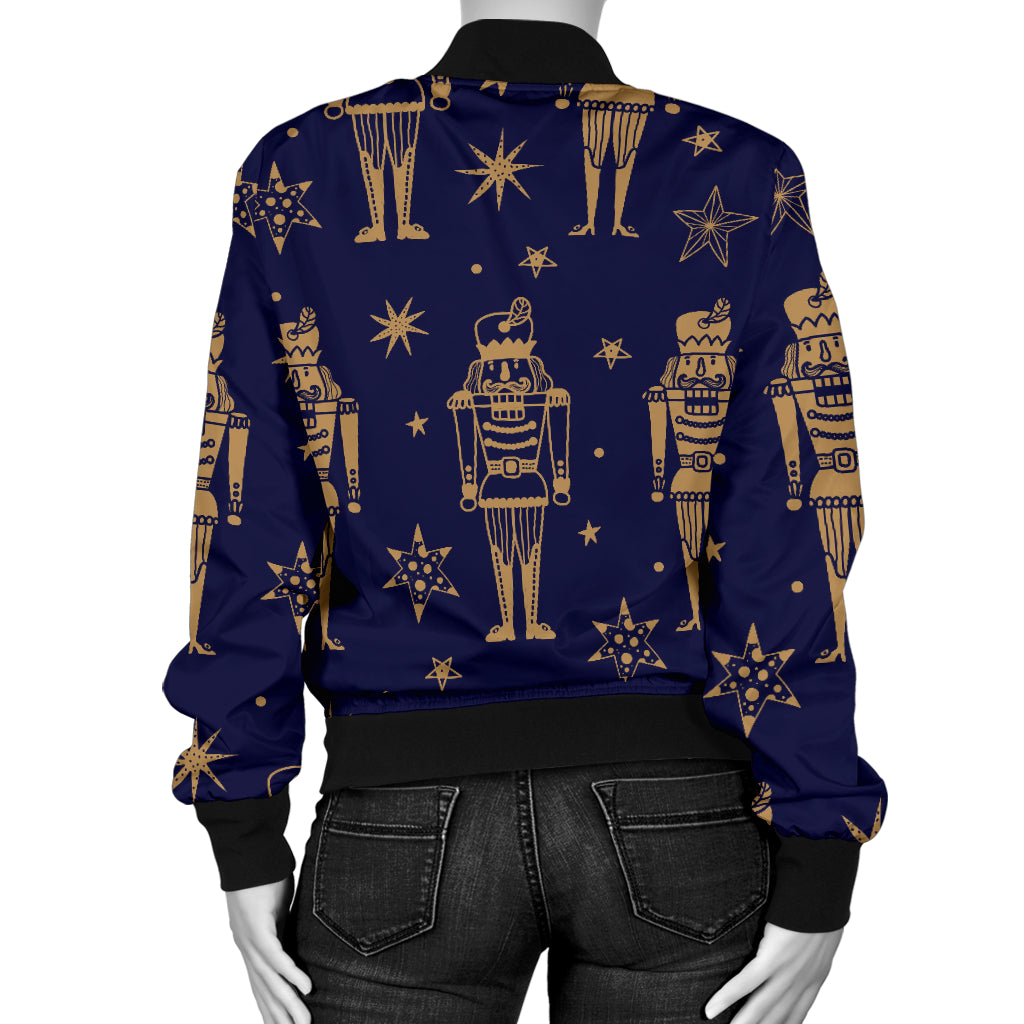 Nutcracker Pattern Print Design A05 Women's Bomber Jacket