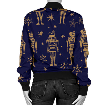 Nutcracker Pattern Print Design A05 Women's Bomber Jacket