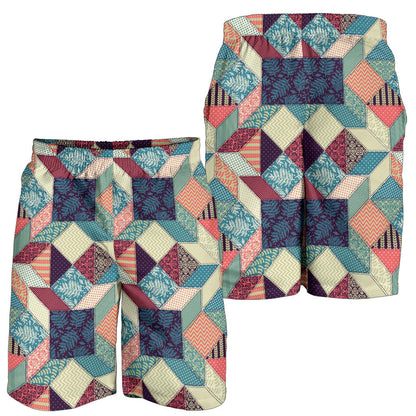 Patchwork Pattern Print Design 02 Mens Shorts