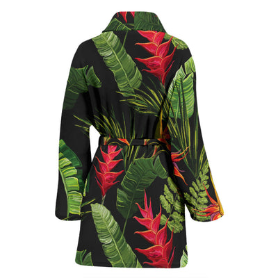 Bird Of Paradise Pattern Print Design BOP010 Women Bathrobe