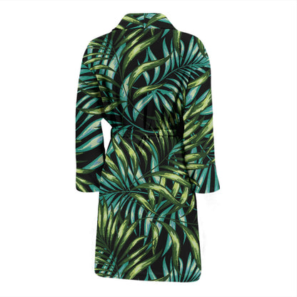 Tropical Flower Pattern Print Design TF08 Men Bathrobe