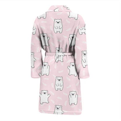 Polar Bear Pattern Print Design PB09 Men Bathrobe