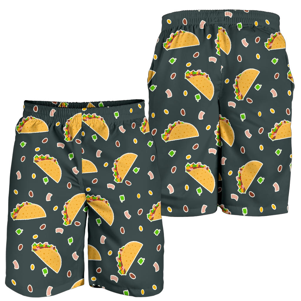 Taco Pattern Print Design TC02 Mens Shorts