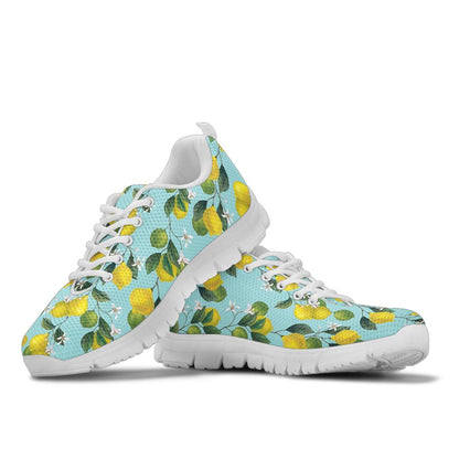 Lemon Pattern Print Design LM05 Sneakers White Bottom Shoes