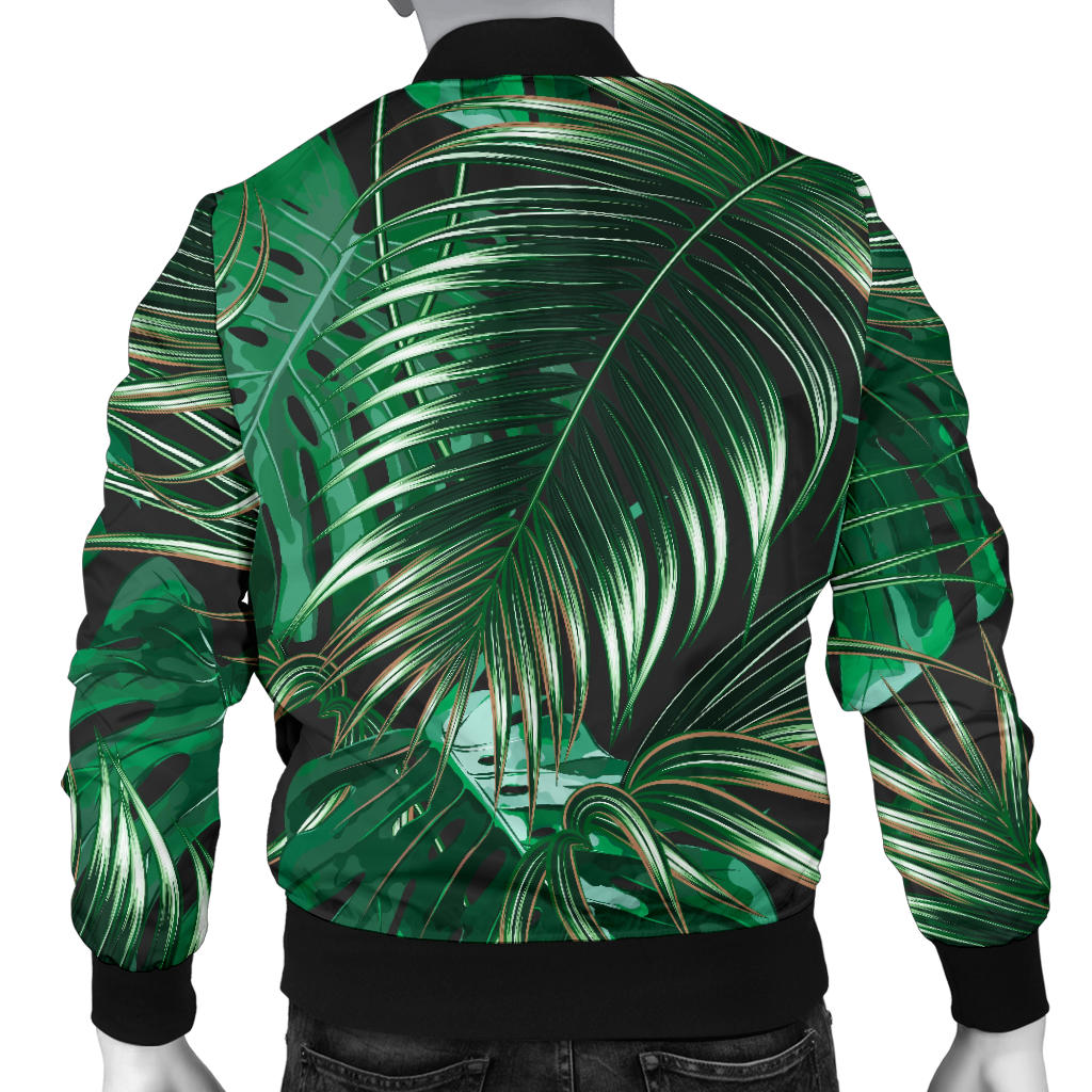 Tropical Flower Pattern Print Design TF012 Men Bomber Jacket