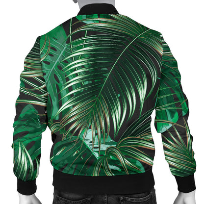 Tropical Flower Pattern Print Design TF012 Men Bomber Jacket