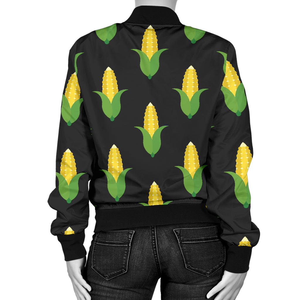 Corn Pattern Print Design 05 Women's Bomber Jacket